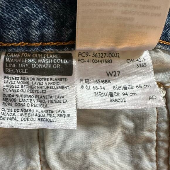 Levi’s 501 Premium Button Fly Distressed Shorts Size 27 - Picture 12 of 12